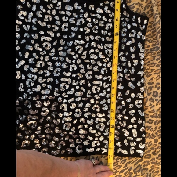 Almost Famous size XL black & silver leopard print scoop neck tank top - Picture 6 of 8